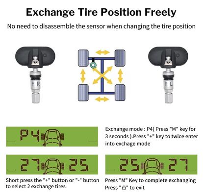 MY66T Car TPMS Humidity Monitoring Tire Pressure 433MHz Internal Sensor