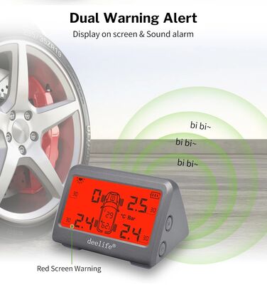 MY66T Car TPMS Humidity Monitoring Tire Pressure 433MHz Internal Sensor