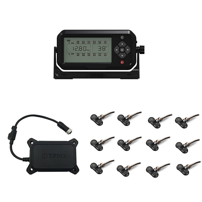12-Rad-LKW-Reifendrucküberwachungssystem TPMS-gebündelte Sensoren 433,92 MHz 12 mA 203 Psi